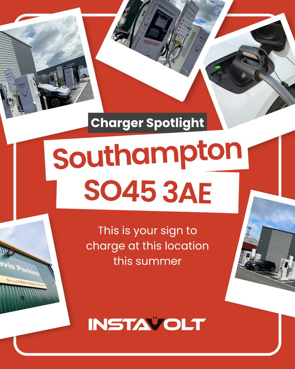 InstaVoltUK's tweet image. ⚡ Driving through Southampton this summer?
Stop off at our Hardley chargers – now part of our Summer Special 🌞
🔋 4 ultra-rapid chargers
💸 £0.50/kWh* via InstaVolt app or InstaVolt RFID
💳 £0.54kWh for contactless and roaming users*
📅 Available 24/7 until 31 Aug
📍 SO45 3AE –…