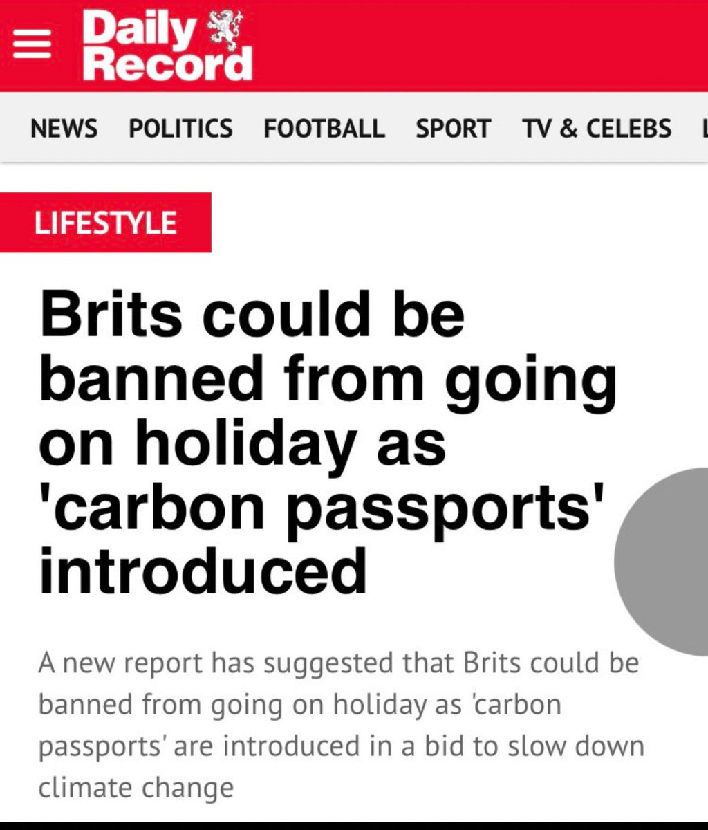 Did you know the UK has already trialled a Personal Carbon Allowance System?

The so called Conspiracy Theorists who have called everything else out correctly have been warning you about this for some time.