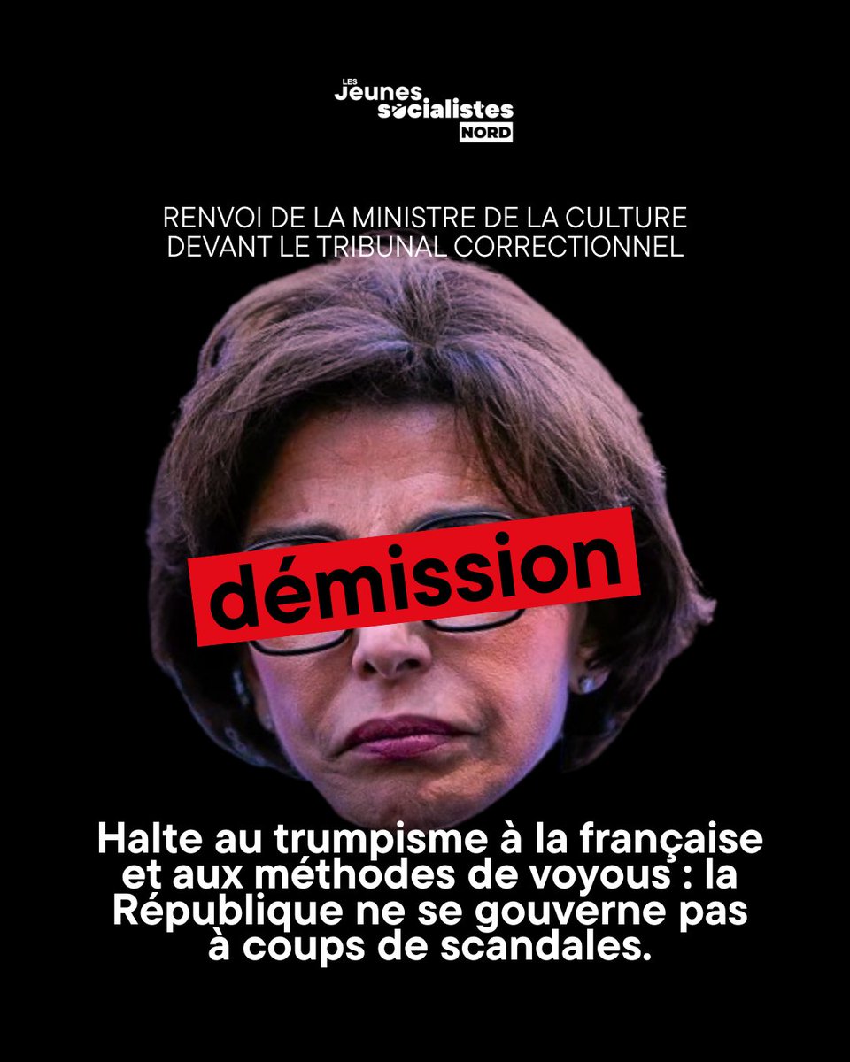 🔴 Rachida Dati est renvoyée devant le tribunal correctionnel pour corruption et trafic d'influence.

Une ministre mise en examen ne peut rester au gouvernement.
Finissons-en avec les voyous à la tête de l'Etat.

Elle doit démissionner immédiatement !