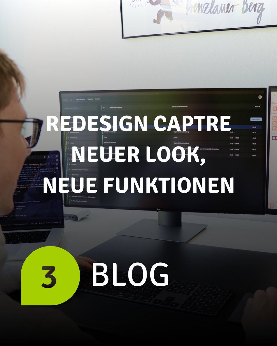 Eigenes Tool mit neuem Design: Unsere Zeiterfassungssoftware "Captre" hat ein Redesign bekommen! Warum wir 2015 ein eigenes Tool entwickelt haben und wo die Herausforderungen lagen, erfahrt ihr im Blog-Beitrag: l8r.it/D8nk