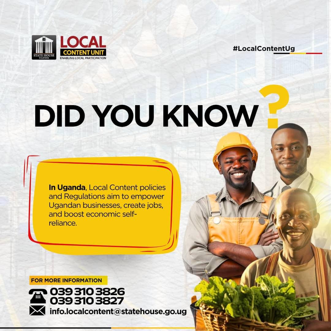 Analyst_emma's tweet image. Dial 0393103826 / 7 for all policy, regulation and guidelines issues.
State House Local Content Unit. #LocalContentUg