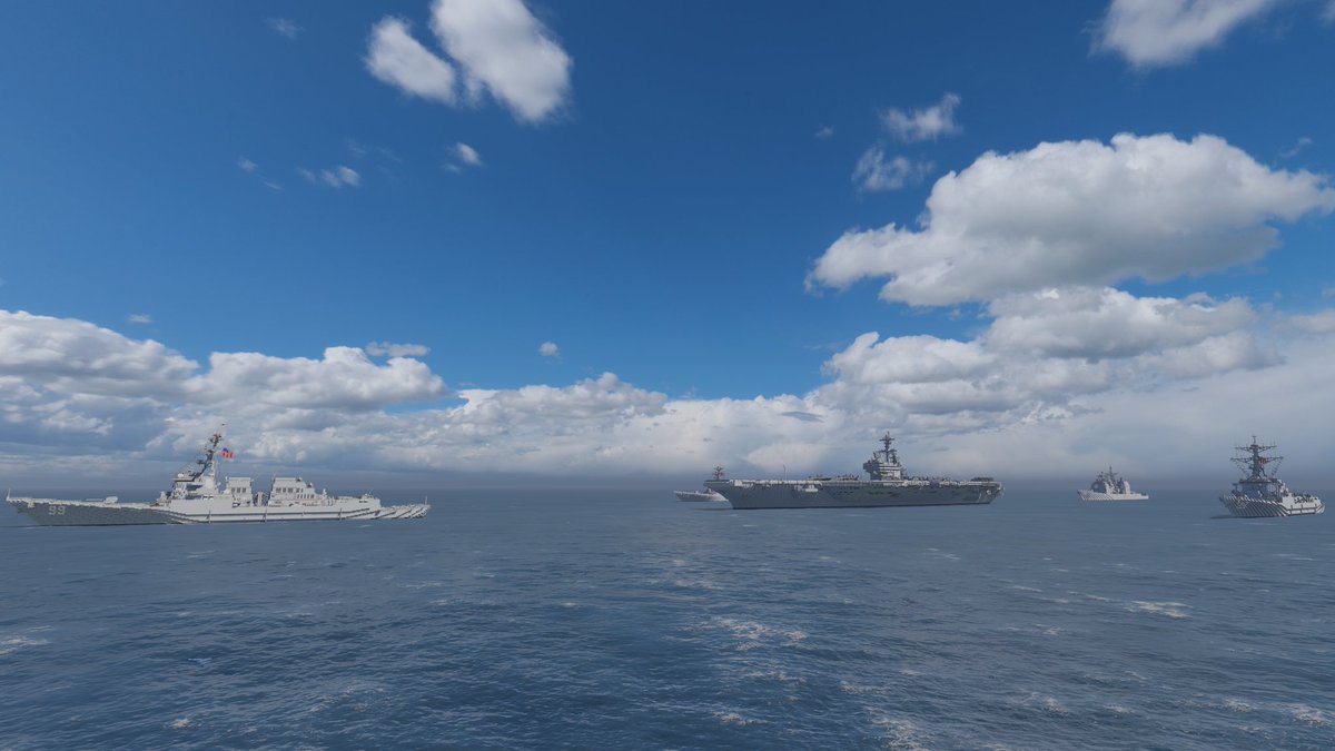 KAMIYA_SO's tweet photo. #minecraft建築コミュ
#Minecraft
#Minecraftbuilds
#Minecraft軍事部
🇺🇸The 2022 USS George H.W. Bush (CVN-77) deployment task force includes DDG-99, DDG-103, DDG-119, and CG-55. I'm still not good at drawing the track, so please bear with me for now. https://t.co/RCVPT2TGuO