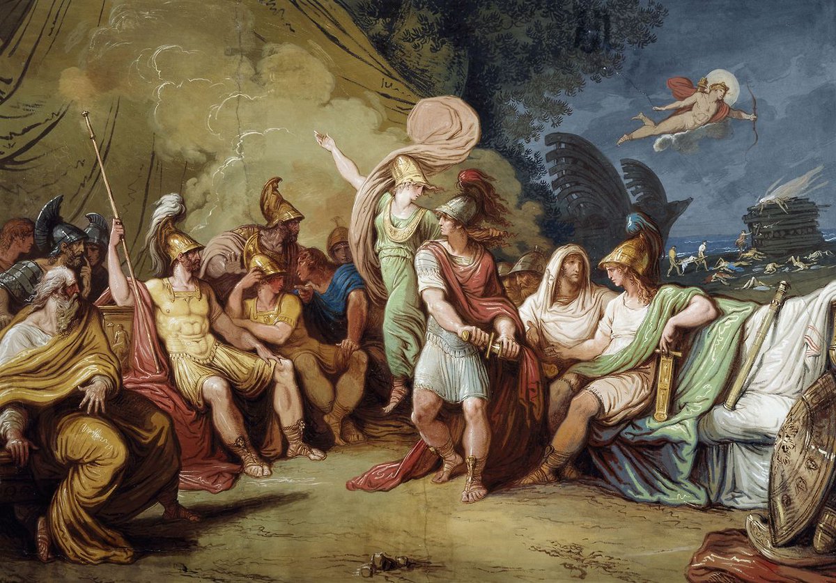dailyagamemnon's tweet image. — dispute between achilles and agamemnon (1802—1805, italian) by felice giani