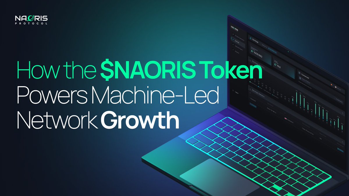 NaorisProtocol's tweet image. 🧠 𝗛𝗼𝘄 𝘁𝗵𝗲 $NAORIS 𝗧𝗼𝗸𝗲𝗻 𝗣𝗼𝘄𝗲𝗿𝘀 𝗠𝗮𝗰𝗵𝗶𝗻𝗲-𝘁𝗼-𝗠𝗮𝗰𝗵𝗶𝗻𝗲 𝗡𝗲𝘁𝘄𝗼𝗿𝗸 𝗚𝗿𝗼𝘄𝘁𝗵

Most blockchains rely on people to keep them alive.

Transactions, staking, and participation are usually tied to what users do manually.

But the $𝗡𝗔𝗢𝗥𝗜𝗦 token…
