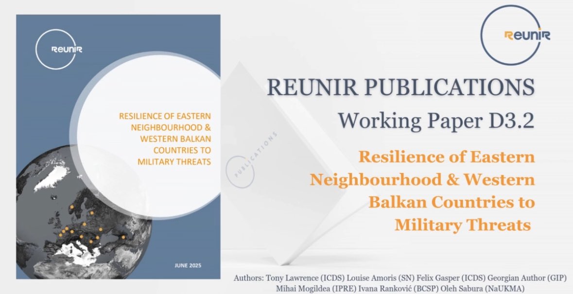 GEO-POWER-EU (@geopower_eu) on Twitter photo 🚨 New from our sister project <a href="/REUNIR_Horizon/">REUNIR Horizon Europe Project</a>!
How vulnerable are EU Candidate Countries across Western Balkans & Eastern Neighbourhood to military threats, and how can the EU help boost their resilience? Read their report here: shorturl.at/24ufz 🚨 New from our sister project <a href="/REUNIR_Horizon/">REUNIR Horizon Europe Project</a>!
How vulnerable are EU Candidate Countries across Western Balkans & Eastern Neighbourhood to military threats, and how can the EU help boost their resilience? Read their report here: shorturl.at/24ufz