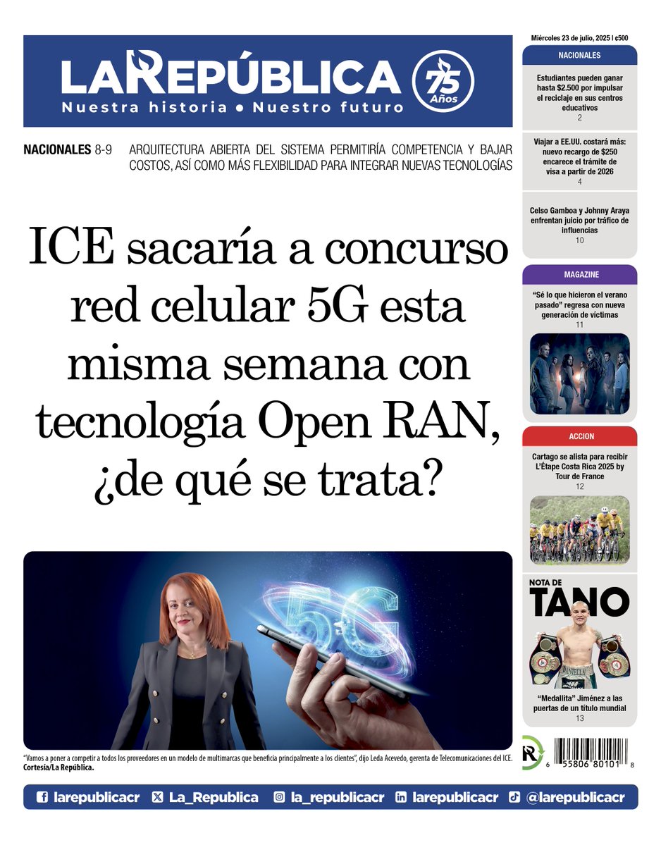 La_Republica's tweet image. 👉Dé un vistazo a algunos de los titulares que tendremos hoy en el periódico La República: bit.ly/3r0Ygsv