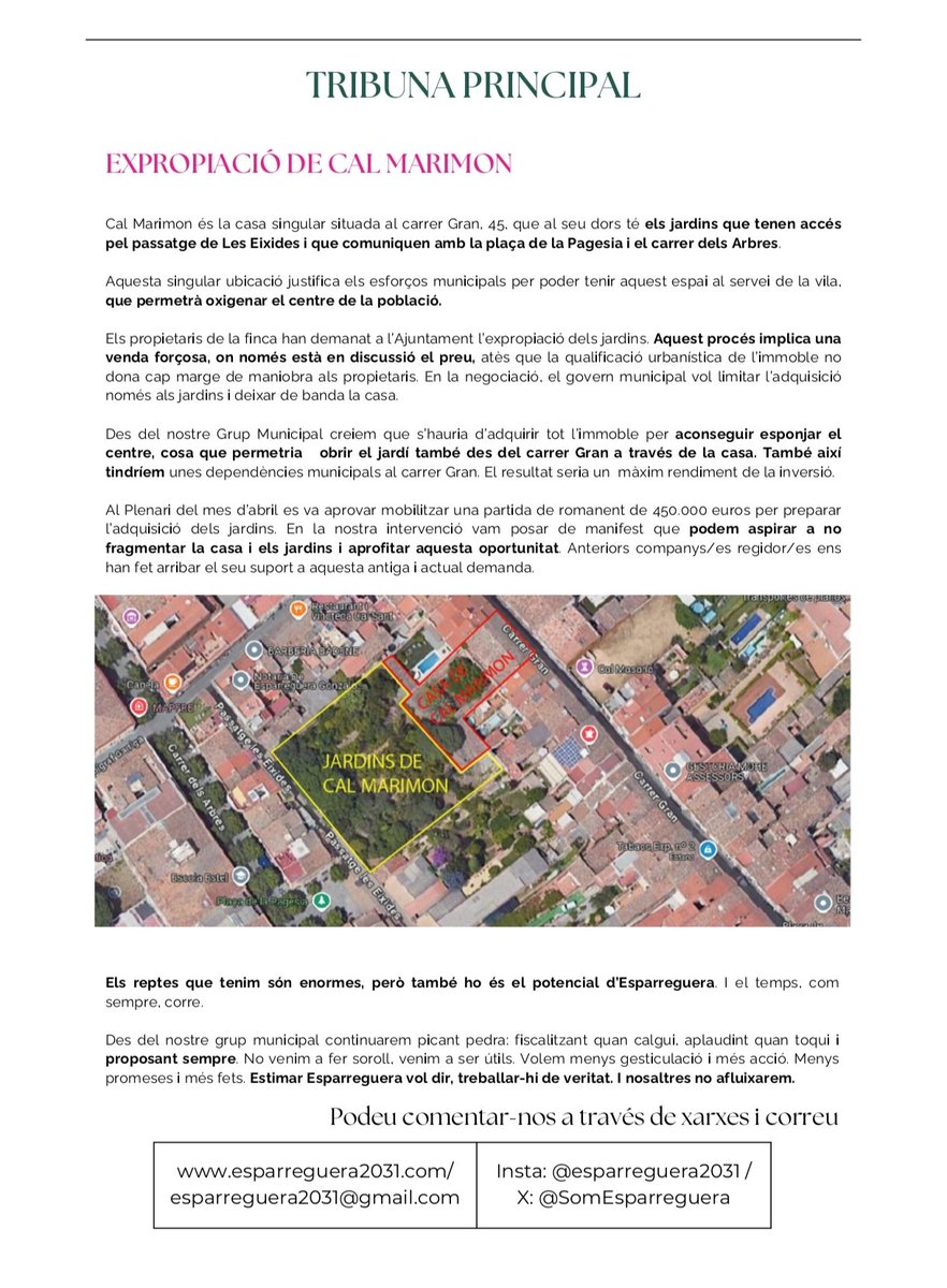 Ja tenim la segona tribuna a punt per tots vosaltres 👏
Durant aquest estiu i de cara a setembre l'anireu rebent a totes les cases d'#Esparreguera 
Esperem que sigui del vostre interès 

#oposició #poble #política