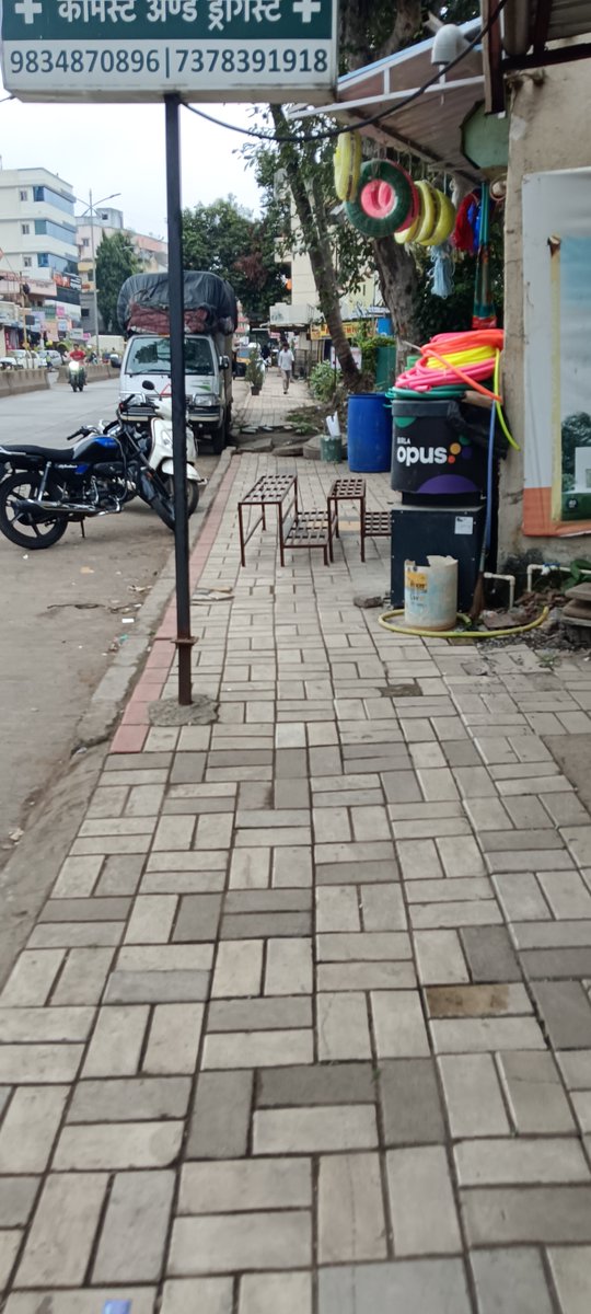 Encroachment on footpath 
Near
Shri Sai Hospital, Mahadev nagar, Manjari Road, Hadapsar, Pune.

<a href="/PMCPune/">PMC Care</a> 

#SwachhBharat