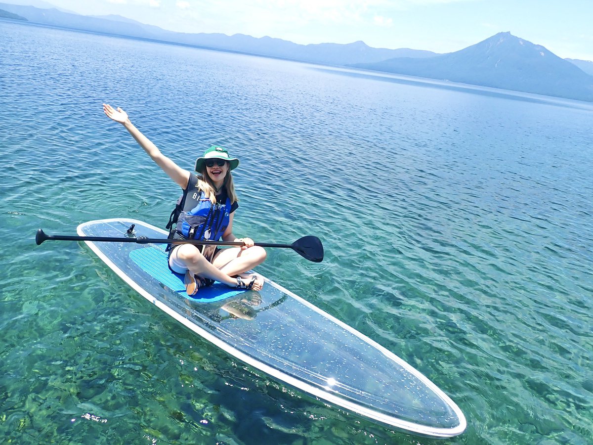 makorix3's tweet image. 連日記録的な猛暑続きの北海道だからこそ、支笏湖の透き通った湖でSUPを楽しみませんか🌊🏄