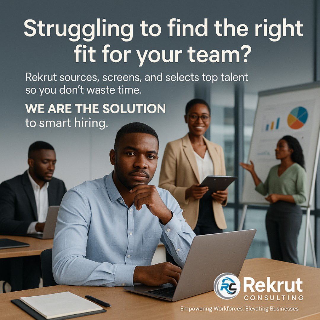 rekrutng's tweet image. WE ARE THE SOLUTION.

Partner with us and enjoy seamless talent aquicition.

#recruitment #talentaquisition  #recruitmentexperts #rekrutconsulting