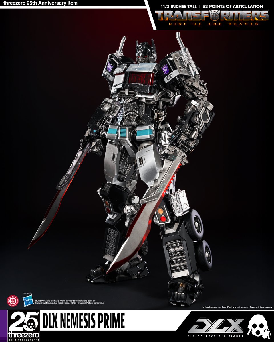threezeroHK's tweet image. 【Pre-order the DLX Nemesis Prime NOW!】
DLX Nemesis Prime is now available for pre-order at ACGHK 2025! Limited to 100 pieces, available only while supplies last. Please stay tuned for updates on future sales details.
Chrome-plated finishes adorn the drop visor, exhausts,…