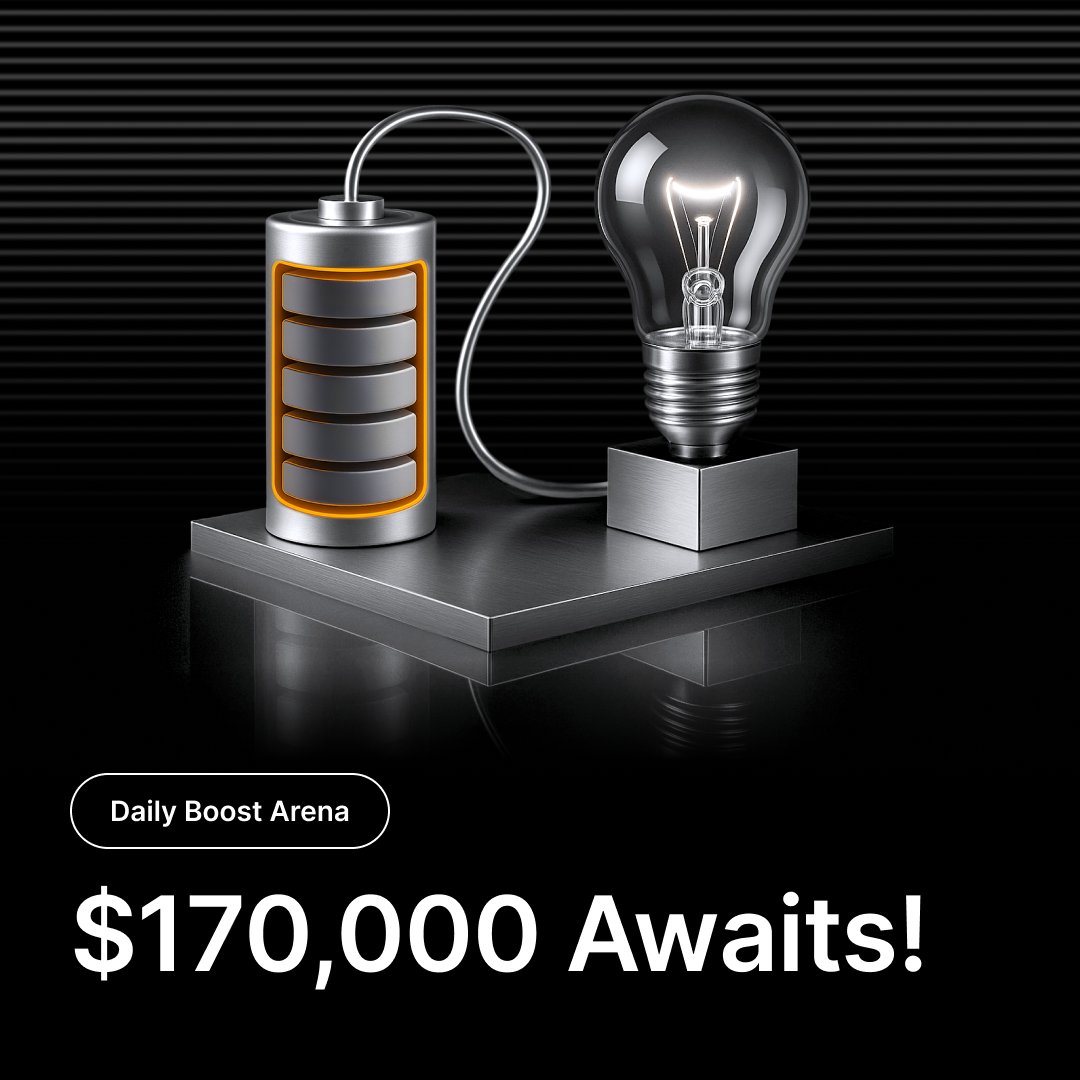 BybitAlpha's tweet image. Last 3 days of Daily Boost Arena! ⏰
Doors to the arena are closing soon! Rack up Boosts to win a share of 170,000 $USDT.
Check your rank and boost now: i.bybit.com/ab1z3jPl
#Bybit #CryptoArk