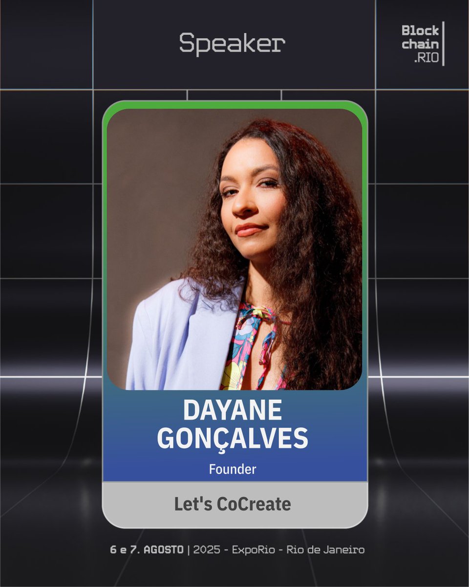 blockchain_rio's tweet image. 🚀JOIN us at #BlockchainRIO2025 to hear from Dayane Gonçalves @criptada, a blockchain pioneer who's onboarded countless newcomers to Web3! Grab your tickets now: hubs.ly/Q03y9ytr0 🔗✨