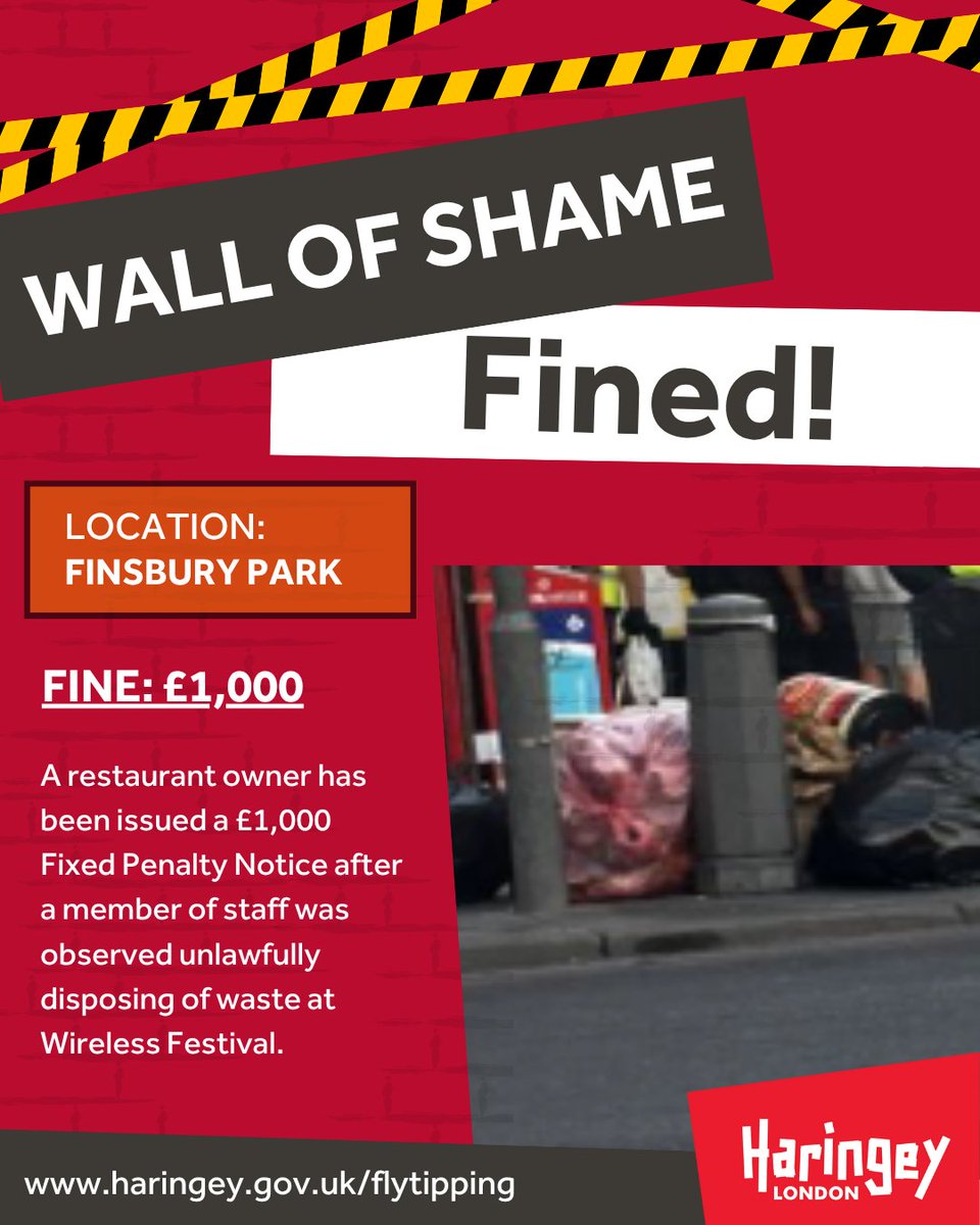 A business has been fined for fly-tipping, a reminder that illegal waste disposal has serious consequences 🚫

Whether you’re a resident or a business owner, proper waste management matters.

Let’s work together to protect our borough.

Find out more ➡️ bit.ly/43Ha2xb