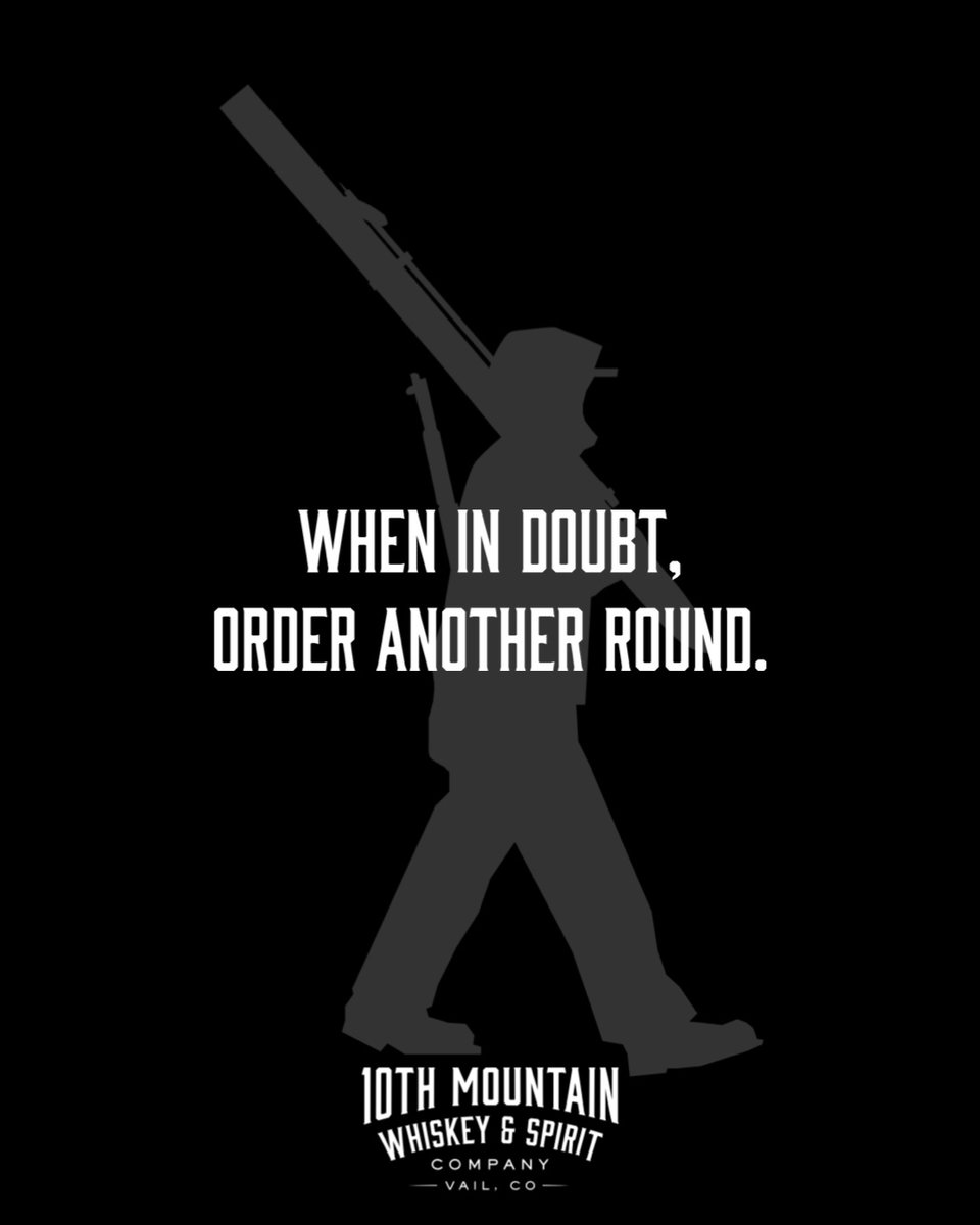 It’s a go to solution for us. #whiskeywednesday #10thMountainWhiskey #10thmtnwhiskey