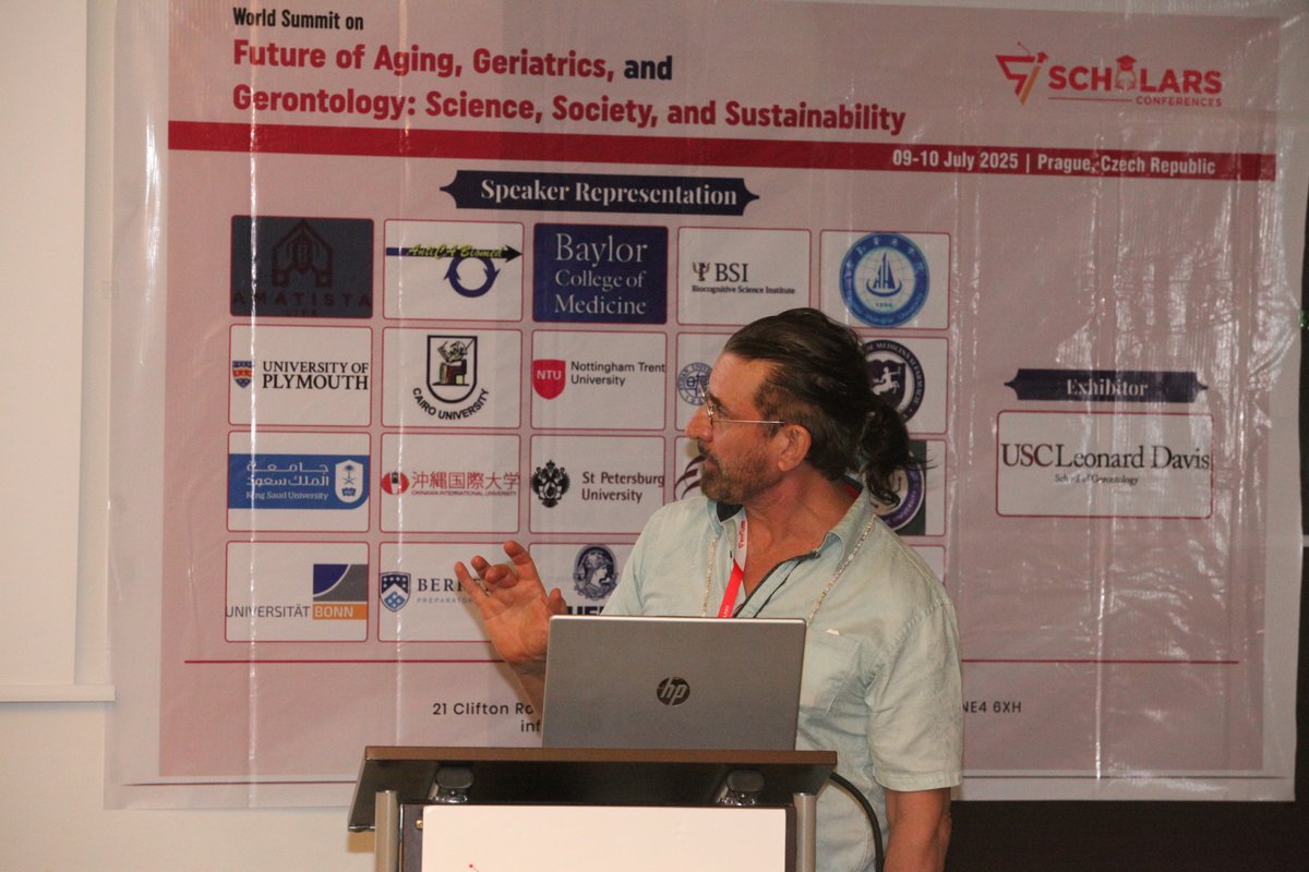 ConferenceAging's tweet image. 📍 Event Recap
#WCFA2025 Glimpses | Keynote Spotlight
We were honored to host Dr. Donald Craig Willcox (Okinawa Intl. University, Japan) at WCFA 2025!

Upcoming event: WCFA 2026
📅 July 20–21, 2026 | Vienna, Austria
🔗 Learn more: scholarsconferences.com/aging-geriatri…

@ScholarsConfer1