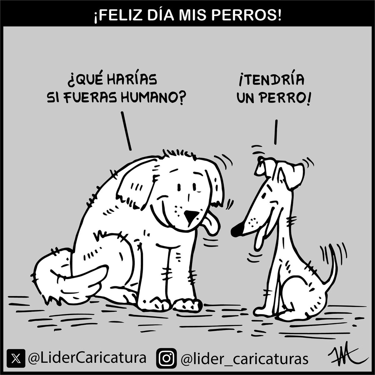 LiderCaricatura's tweet image. El 21 de julio fue el día mundial del perro y dibujé esto en honor a ese pequeño gran compañero #dogdays2025 #DiaMundialDelPerro #FelizMiercoles