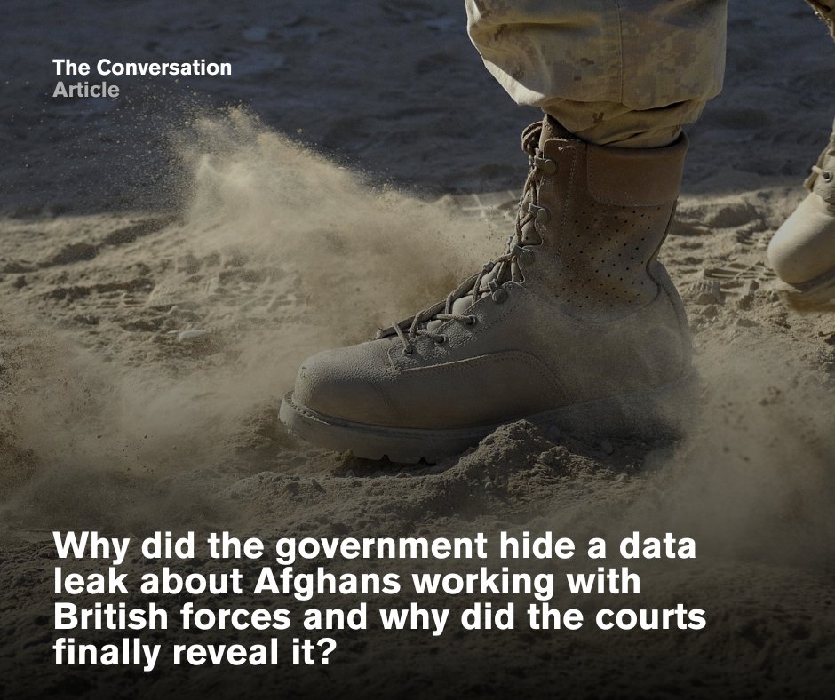 Uni_of_Essex's tweet image. A major data leak exposed the names of Afghan nationals and UK special forces.
Dr Alexandros Antoniou of @EssexLawSchool explains why the courts have now lifted the superinjunction.
brnw.ch/21wUmoK