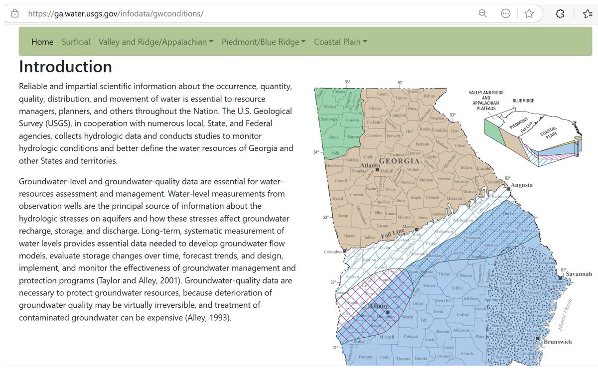 The Groundwater Conditions of Georgia website puts all USGS groundwater-level recorder data at your fingertips. The website pulls the latest data from the USGS database and was just updated for 2024 drought conditions. Check it out at ow.ly/W7jc50WtIaJ.