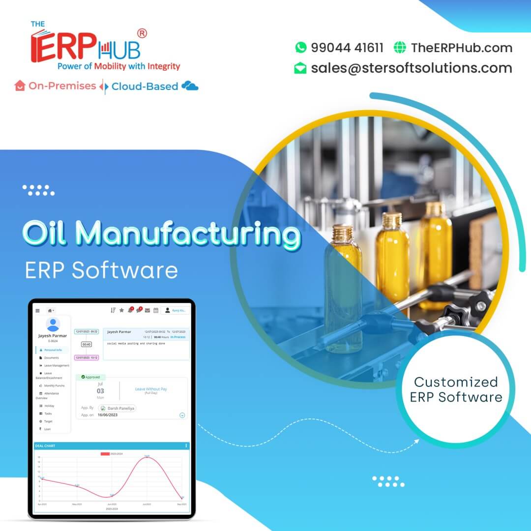 TheERPHub's tweet photo. Streamline your oil manufacturing with our ERP.
Automate production and track batches effortlessly.

#OilManufacturing #ERP #Automation #Inventory #BatchTracking #ManufacturingERP #customizederp #erpsoftware #clouderpsoftware #TheERPHub #StersoftSolutions #vadodara https://t.co/6mXkBmZU3L