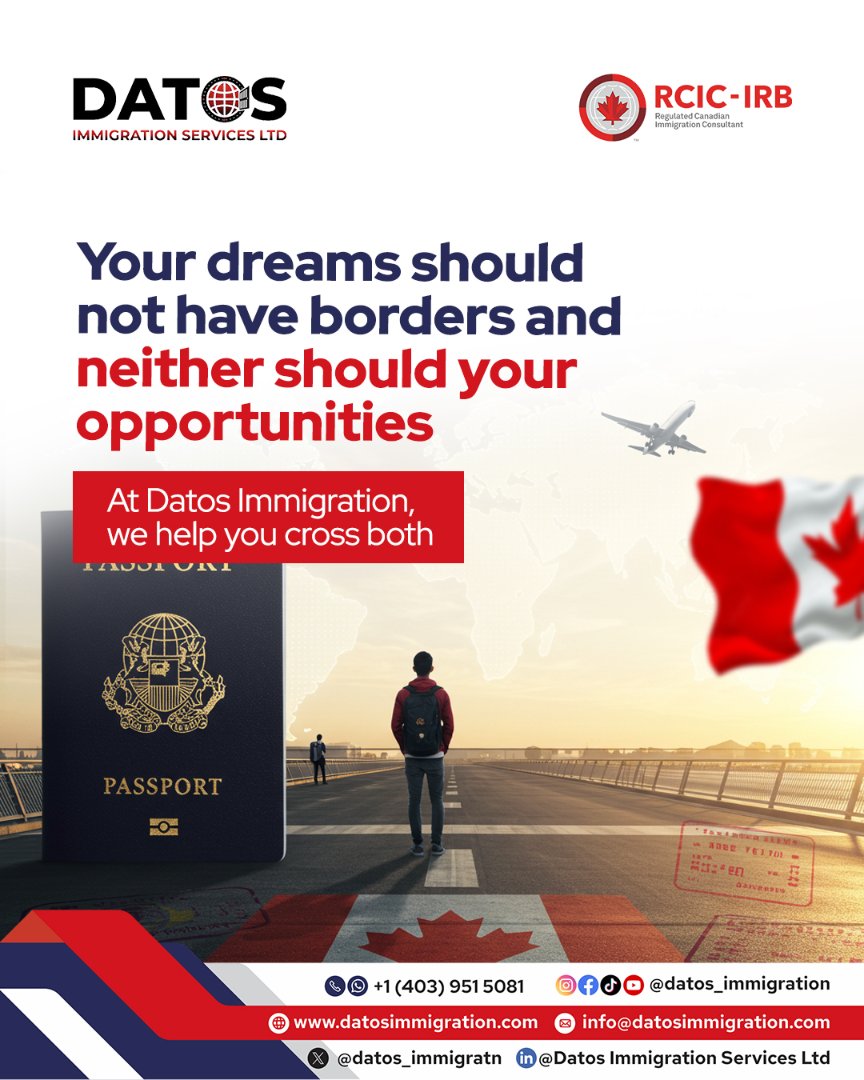 datos_immigratn's tweet image. Got dreams? Let Datos Immigration help you take your dreams across borders because your dreams deserve more than limit they deserve a global stage.
#Datosimmigration
#immigrationtocanada