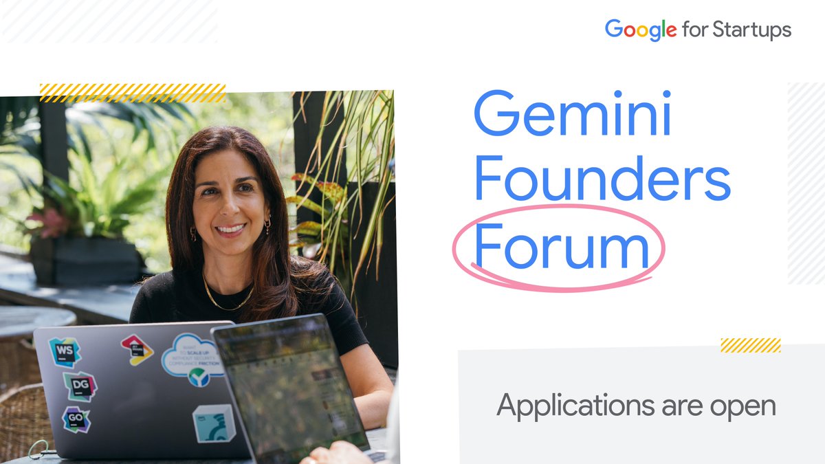 GoogleStartups's tweet image. Calling all cutting-edge Series A founders building with AI 👩💻🤝
Apply now for the first-ever Google for Startups Gemini Founders Forum — a two-day, in-person event with @GoogleDeepMind & @GoogleCloud to fast-track your growth and shape AI’s future.
📍 Nov 11–12 | San Francisco…