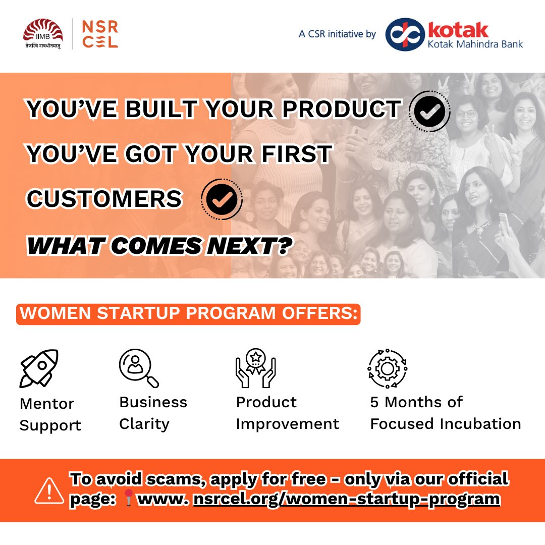 nsrcel's tweet image. ❗ Applications extended ❗

NSRCEL&apos;s Women Startup Program, a CSR Initiative by Kotak Mahindra Bank could be your space to grow as a startup. 

#India #WomenStartupProgram #StartupsOfNSRCEL #NSRCEL #StartupIndia #KotakMahindraBank #Entrepreneurship #Founders #WomenEntrepreneurs
