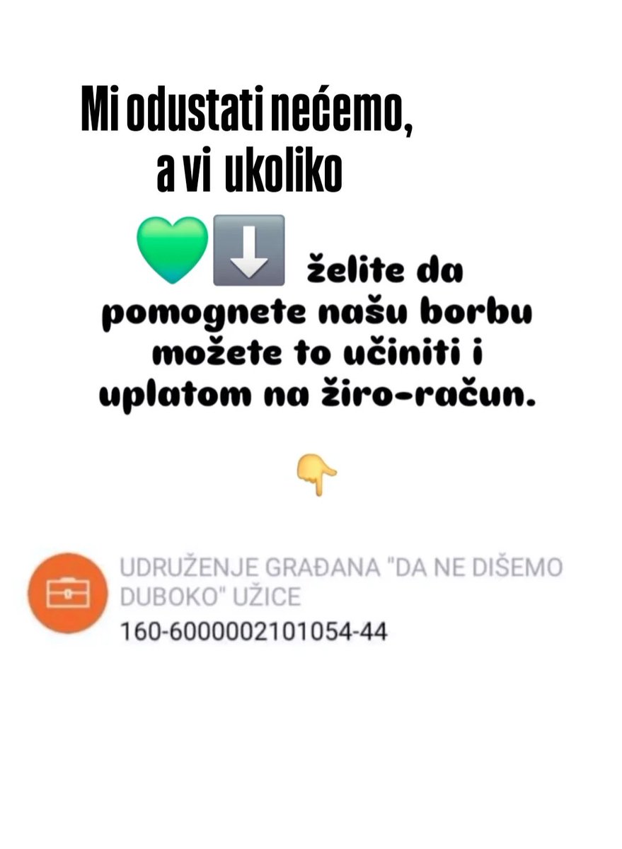 zijanMara's tweet image. U borbi koju Užičani vode protiv okupatora grada zbog najveće eko katastrofe u istoriji - požara na deponiji Duboko, zatraženo je novo veštačenje, cena sitnica, više od 916 hiljada rsd!! Ukoliko želite da pomognete ljudima koji se više od godinu dana bore protestima, blokadama ⬇️