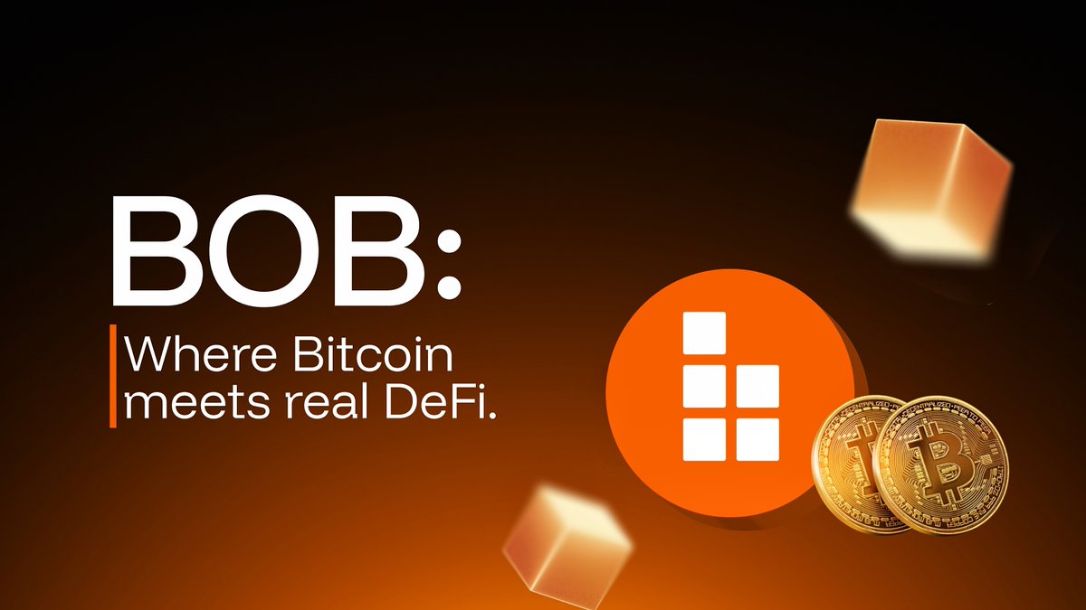 Build_on_BOB_NG's tweet image. WHAT IS BOB?
“Bitcoin can’t do DeFi.”
That used to be true.
Then @build_on_bob showed up.
BOB is a new Bitcoin Layer 2 that connects BTC to the world of DeFi, no wrapping, no bridges, no funny business.
It’s like giving your BTC a passport to earn, trade, and build… without…