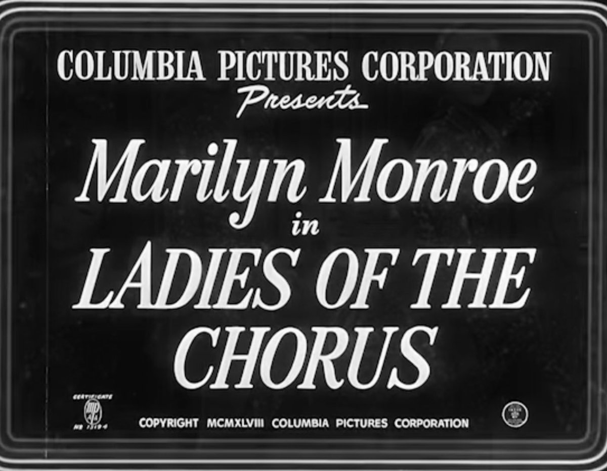 BatQuinn5801's tweet image. #NowWatching Ladies of the Chorus
After her first two film roles, which were bit parts, Marilyn Monroe received her first major role in this 1948 musical. From the trailer, this looks like a fun and cute movie.