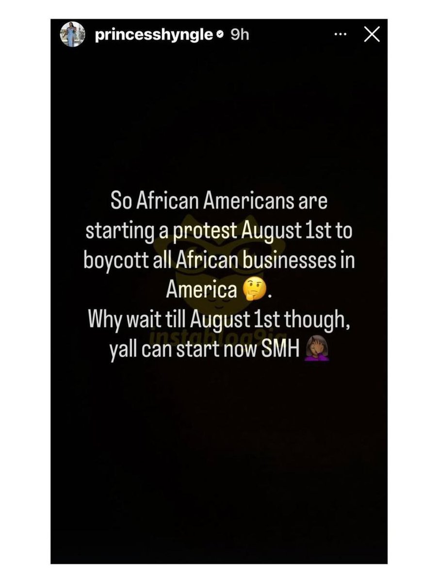 instablog9ja's tweet image. Actress Princess Shyngle Speaks about a Planned Protest by African Americans in the U.S.