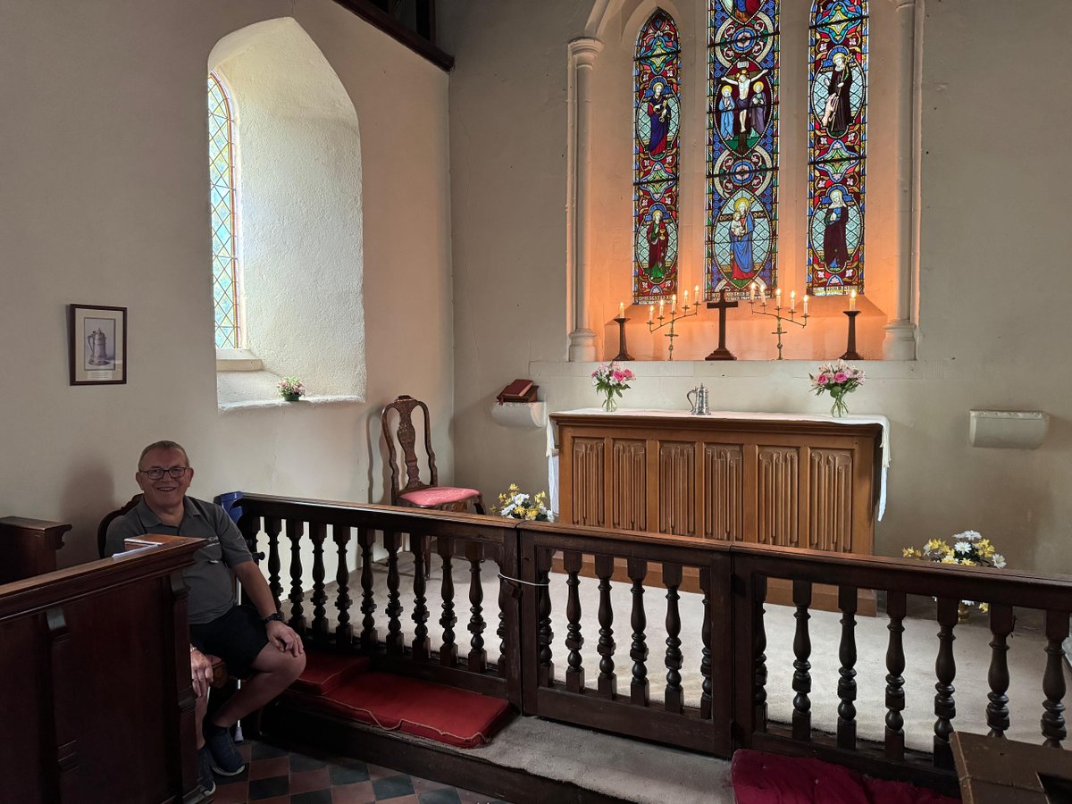 EntrainSpace's tweet image. On Saturday Kenny attended the public launch of the Sunrise Project, which aims to restore the stunning 13th Century St Peter’s Church in Fugglestone, Wilton.
The open-day gave everyone a rare chance to step inside this beautiful, historic church — complete with its gas lamps,…