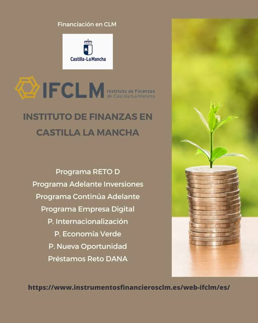 💡¿Necesitas financiación para tu proyecto empresarial?
🎯El Instituto de Finanzas de Castilla-La Mancha (IFCLM)  ofrece diferentes soluciones.
👉Busca la tuya en: instrumentosfinancierosclm.es/web-ifclm/es/
📧 ifclm@ifclm.es
#FinanciaAdelante #IFCLM  #CastillaLaMancha #ImpulsaTuNegocio