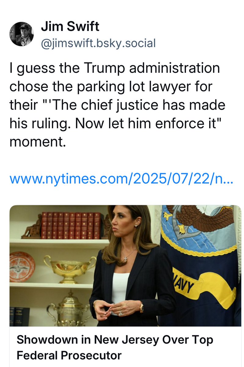 BlueskyLibs's tweet image. How many times are these retards going to pretend that Trump doesn’t have the authority to fire prosecutors?