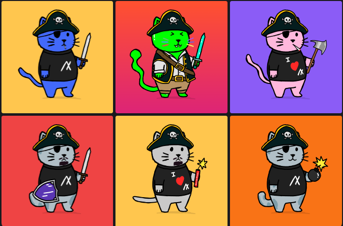 StMichael94240's tweet image. My Pirate gang. Who is ready to travel the seas with this ragtag group of pirate kitties? Created with the swapper my favorite mini collection "Pirate Gang" shittykitties.art/trait-swapper
@ShittyKitties_
#shittyhype
#algorandnfts