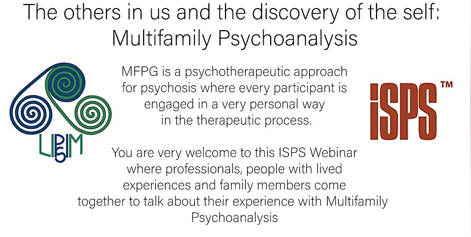 🆕Did you miss the ISPS webinar on multifamily psychoanalysis? Watch the recording on the ISPS YouTube channel