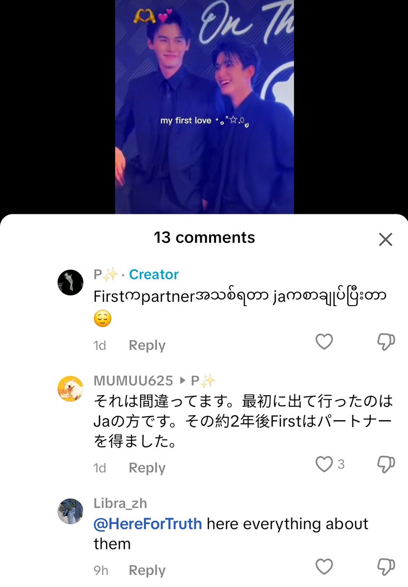 動画の人も言語も知らないけど、ただのカップルの懐かしい綺麗なモーメント集だったよ。自動翻訳で見た投稿内容は間違ってる気がした。①誰か本当の意味分かる？②なんで訂正せずにさらに嘘を重ねるの？両方おかしくない？