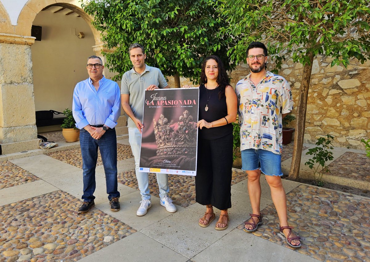 AytodeCaravaca's tweet image. 👑 La magia del teatro regresa en agosto al Castillo de #Caravaca con el estreno de ‘Juana, la Apasionada’
Es una forma de acercarse al patrimonio a través del arte escénico con una representación inspirada en Juana I de Castilla: acortar.link/9ams61
#SeHaceCamino