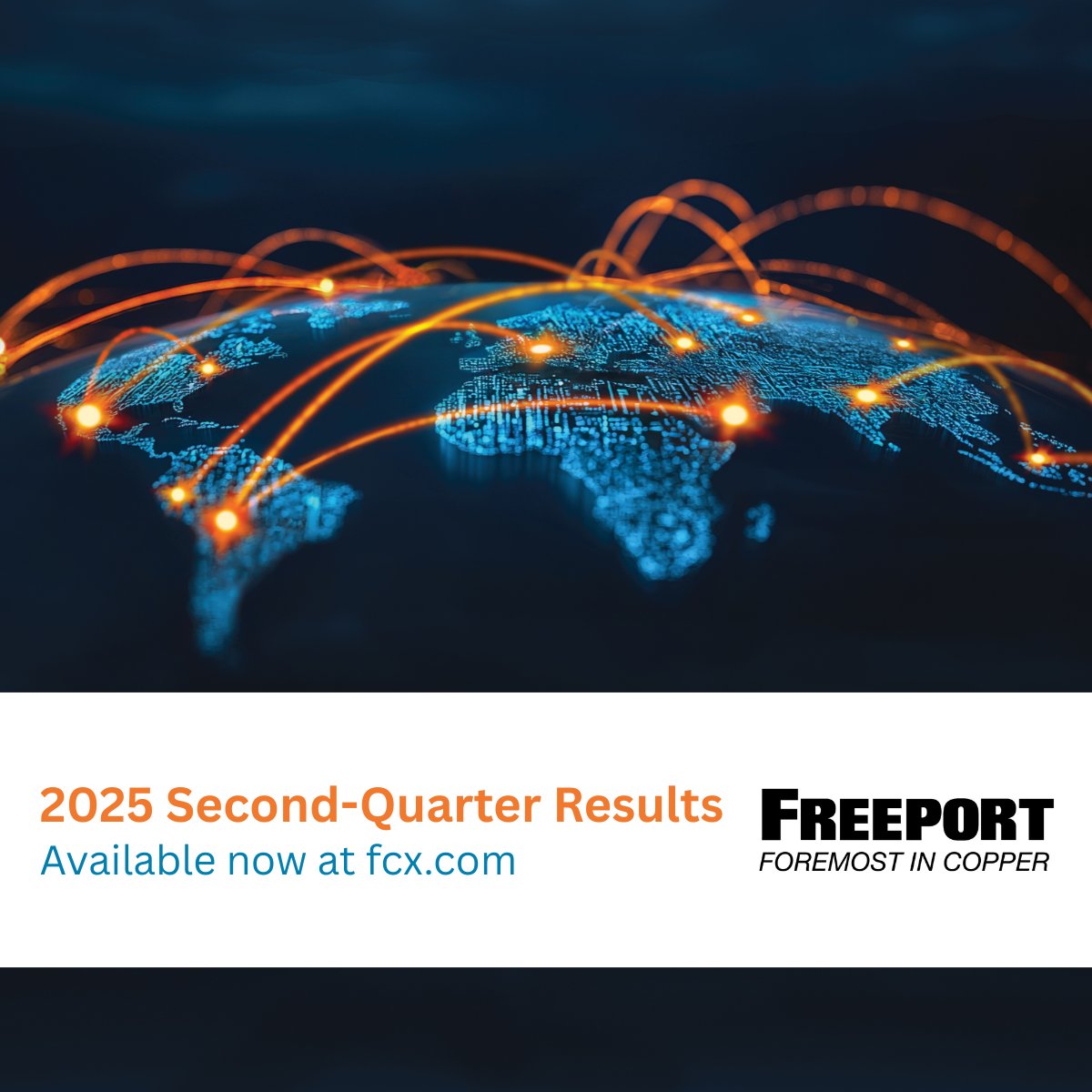 FM_FCX's tweet image. Read about Freeport-McMoRan’s financial and operational performance in its 2025 second-quarter results released today here: shorturl.at/lOs6B
