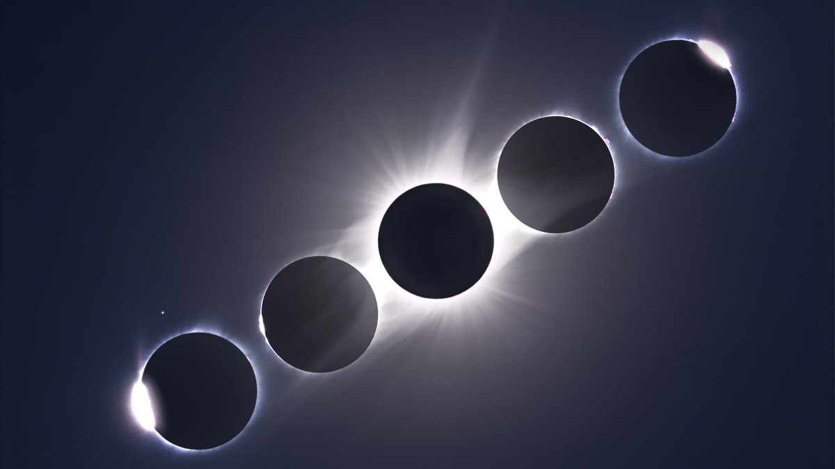 ToughSf's tweet image. The Moon is receding from Earth at 3.8 cm per year.
The Earth is drifting away from the Sun at 1.5 cm/year.
The Sun is expanding over time too.
The perfect alignment that gives us our current eclipses is a unique convergence in time and will be gone in the future.