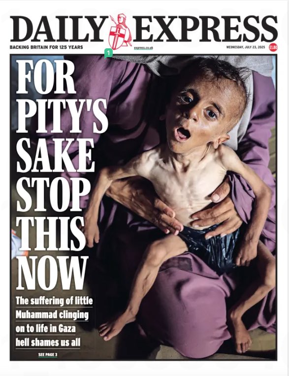 Patriciodc's tweet image. Esto es Gaza.
Esta es la tapa de un Diario conservador del Reino Unido.
Un desastre, un genocidio. Pero en Argentina poco se denuncia esto porque sale la Daia y te procesan por "antisemita".
Basta de silencio cómplice 🍉
