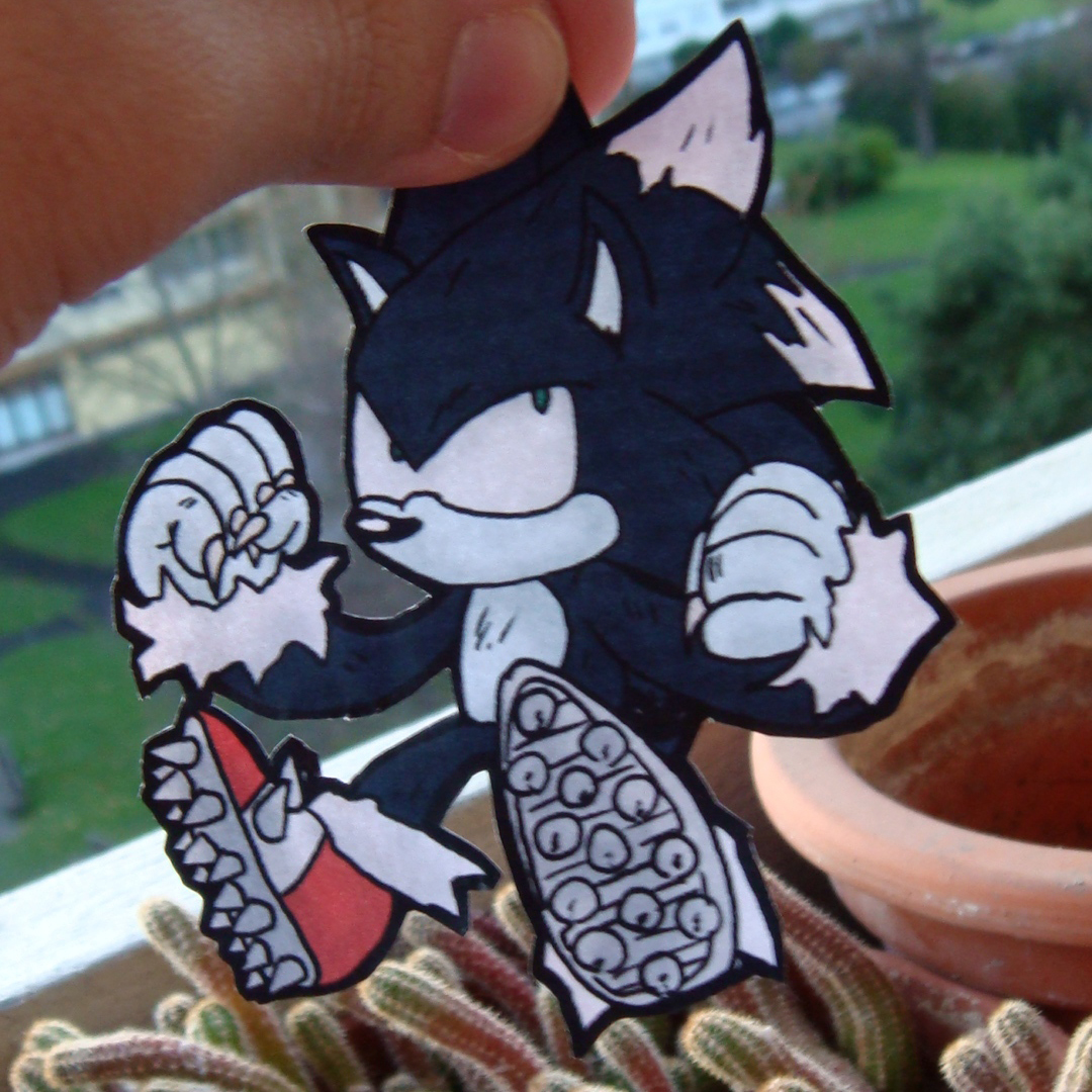 Eyzmaster's tweet photo. Strong… fuzzy… grabbed by the quills.
Who dares disturb the #Werehog?
#PaperHogs 

#paperhogs #sonicart #papercraft #sonicthehedgehog #sonicunleashed #diyart #paperart #handmadeart #cutoutart #gamingart #artinreallife #outdoorart #artistoninstagram #sega #ninetiesnostalgia https://t.co/Lb4kn4Zx17