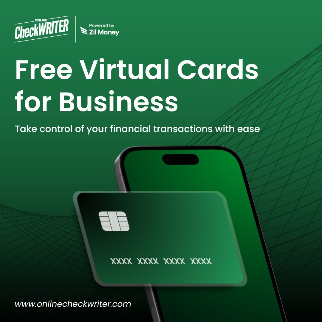 webcheckwriter's tweet image. OnlineCheckWriter.com - Powered by Zil Money makes it easy to get a Free Virtual Card. Enjoy secure transactions and full control over your business payments.

Learn more: onlinecheckwriter.com/virtual-card  

Click here for interactive demo: onlinecheckwriter.storylane.io/share/txsyg3x7… 

#FreeVirtualCard…