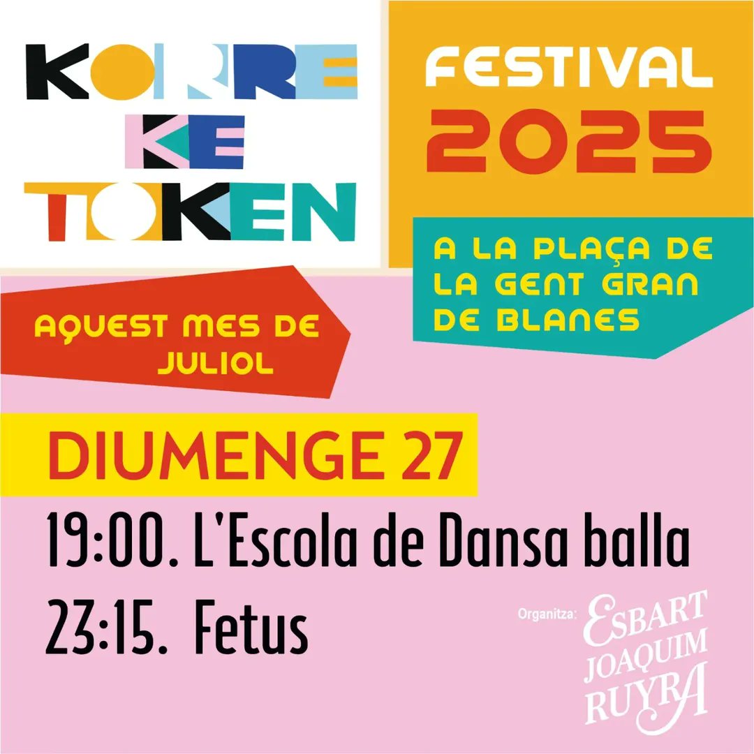 SomFetus's tweet image. Aquest cap de setmana fem dues ràtzies festives. Dissabte a les 20.30 h, a la Festa d'Estiu de Mont-ral, a les Muntanyes de Prades. Diumenge, a la Festa Major de Blanes, a les 23 h, al Korre ke Token. Al juliol, la cistella al mallol!