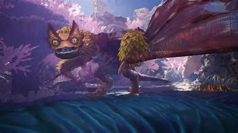 ES4613424423's tweet image. If more Guardians are to appear, they should make Coral Pukei-Pukei a Guardian so it can do the head dunk manoevure in a wylk pool and turn itself into a wylk turret, then alternating to water to make all the resultant crystals blast.