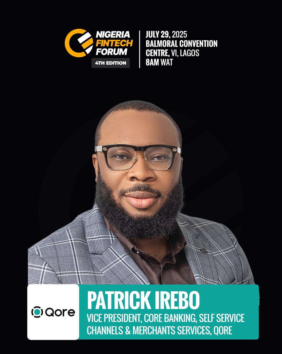 afritechseries's tweet image. Patrick Irebo, VP, Core Banking, Self Service Channels & Merchants Services, Qore, joins the Speakers line up at Nigeria Fintech Forum 2025🎉
With over 15 years of experience in banking, and fintech, he brings a wealth of expertise in driving business growth and innovation. His…