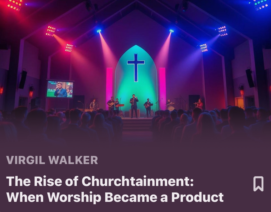 VirgilWalkerOMA's tweet image. Worship was never meant to look like a concert.
But today’s churches dim the lights, cue the fog, and entertain the goats—while starving the sheep.
We don’t need better production.
We need biblical preaching.
📖 Read: virgilwalker.substack.com/p/the-rise-of-…