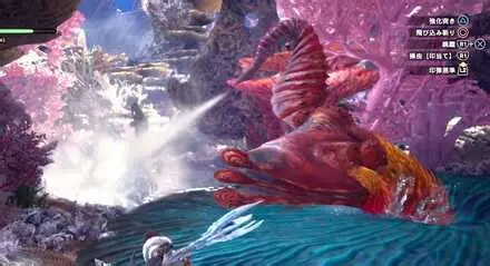 ES4613424423's tweet image. If more Guardians are to appear, they should make Coral Pukei-Pukei a Guardian so it can do the head dunk manoevure in a wylk pool and turn itself into a wylk turret, then alternating to water to make all the resultant crystals blast.