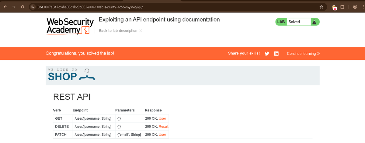 Nab1nDh's tweet photo. #LSPPDay53

Dived into API Testing on @PortSwigger today. Explored API recon, endpoint discovery, hidden parameters, and mass assignment vulnerabilities. It’s wild how a single parameter can flip access control!

#60DaysOfLearning2025 #LearningWithLeapfrog
@lftechnology https://t.co/qQfO1XJtpW