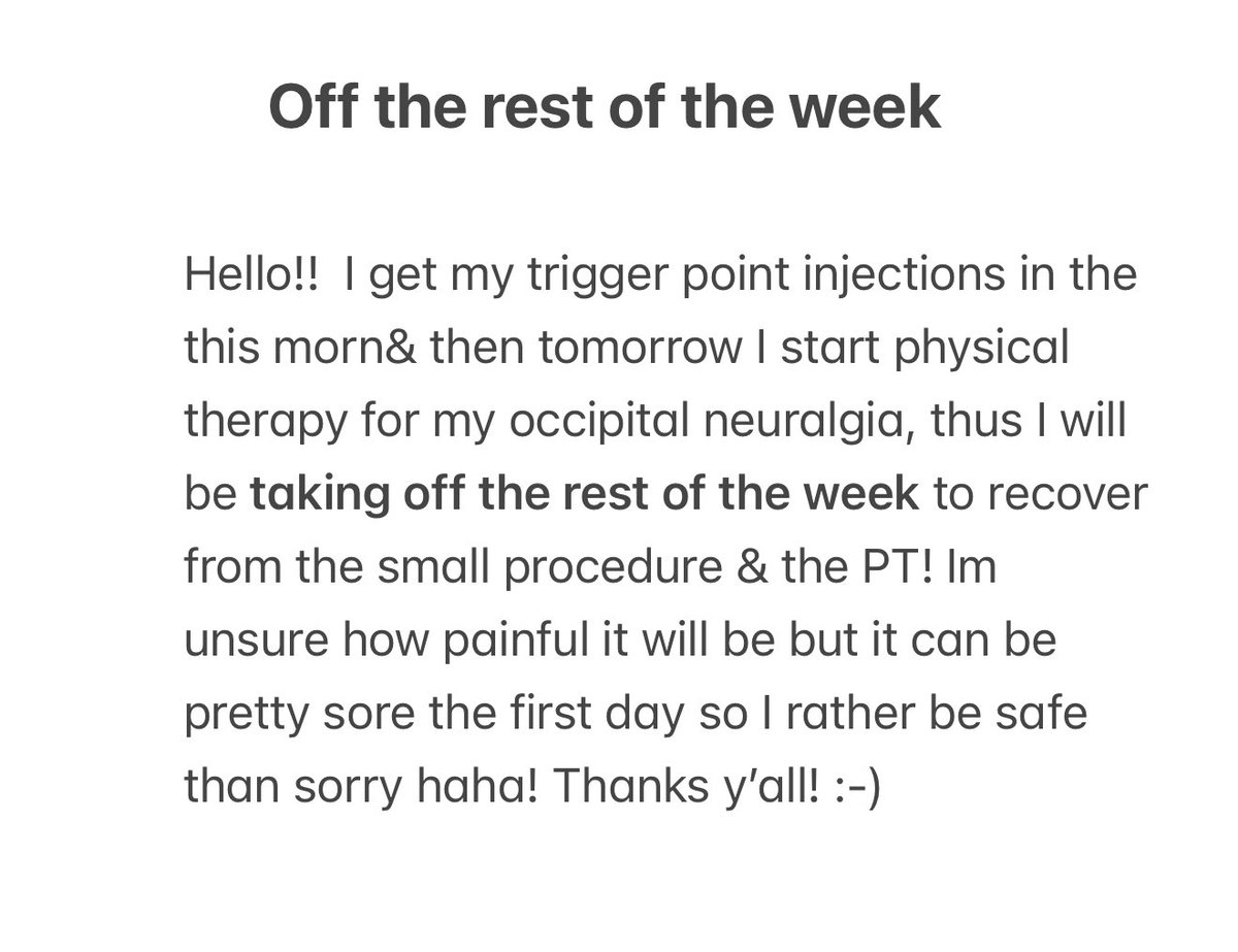 LakeMutt's tweet photo. Quick update on my end !

TLDR; taking off the rest of the week starting trmw for medical stuff :-) https://t.co/6Q43HSTUnY